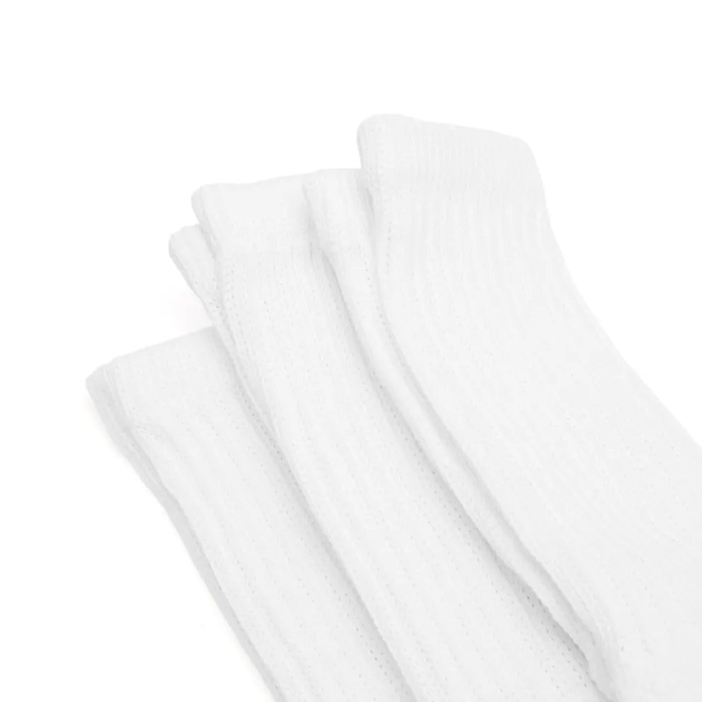 Healthknit Crew Socks 3 Pack | White