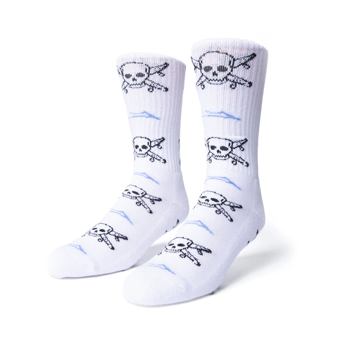 Street Pirate Crew Socks - White