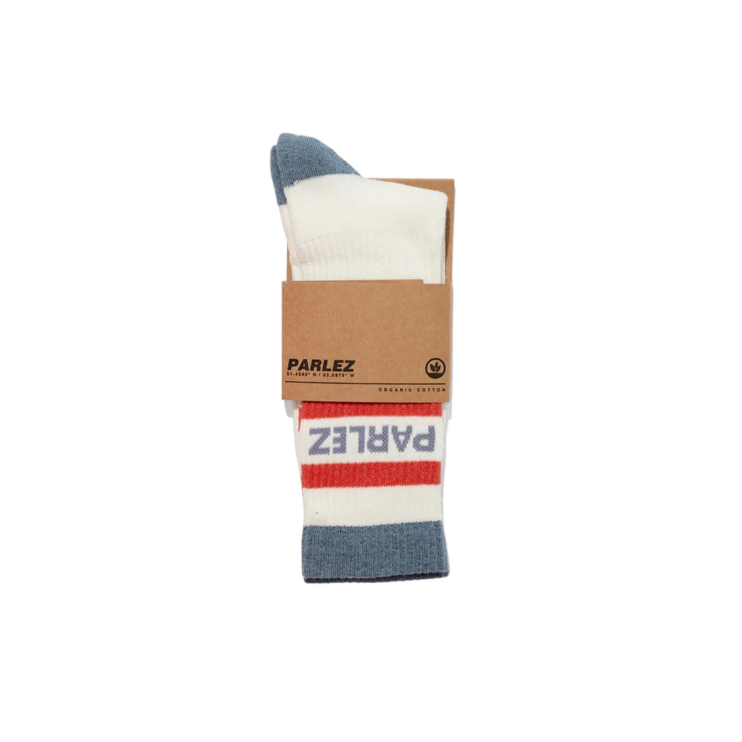 Parlez Strive Sock - White / China Blue