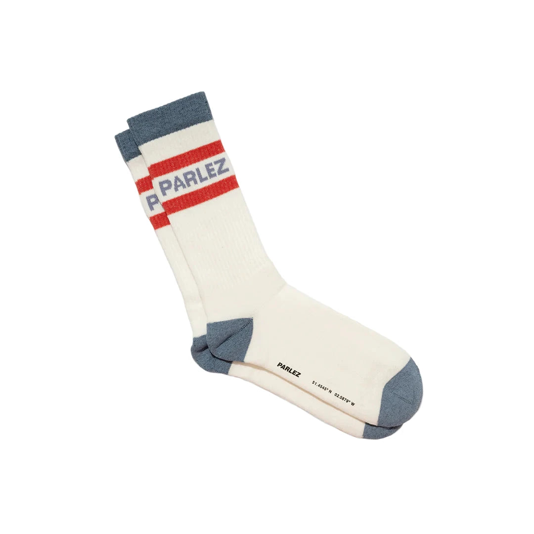 Parlez Strive Sock - White / China Blue
