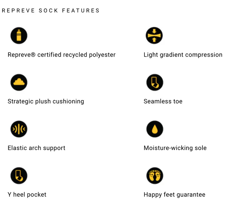 Merge4 Repreve Subtle Grape Black - Classic Crew Socks