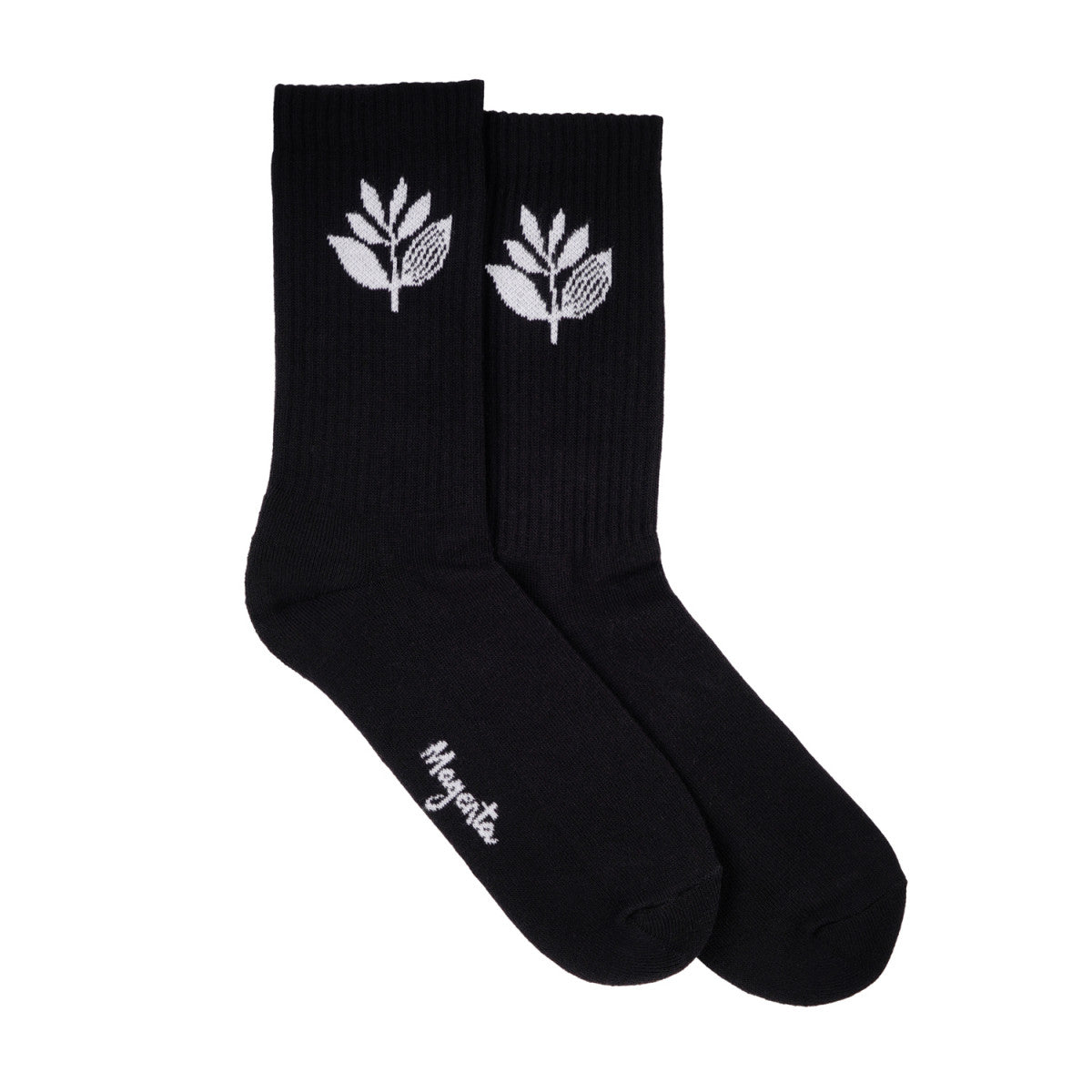 Plant Socks - Black - Magenta