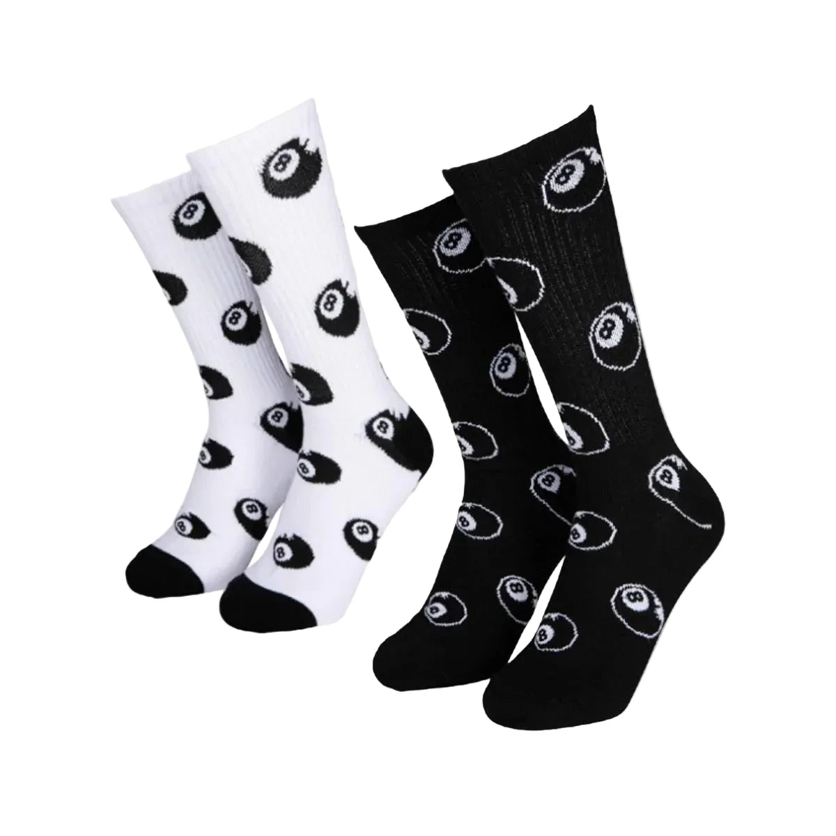 Santa Cruz Winkowski Eight Baller Socks 2 Pack | White / Black