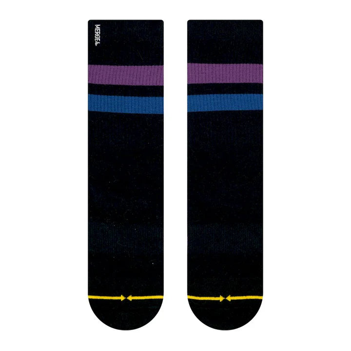 Merge4 Repreve Subtle Grape Black - Classic Crew Socks