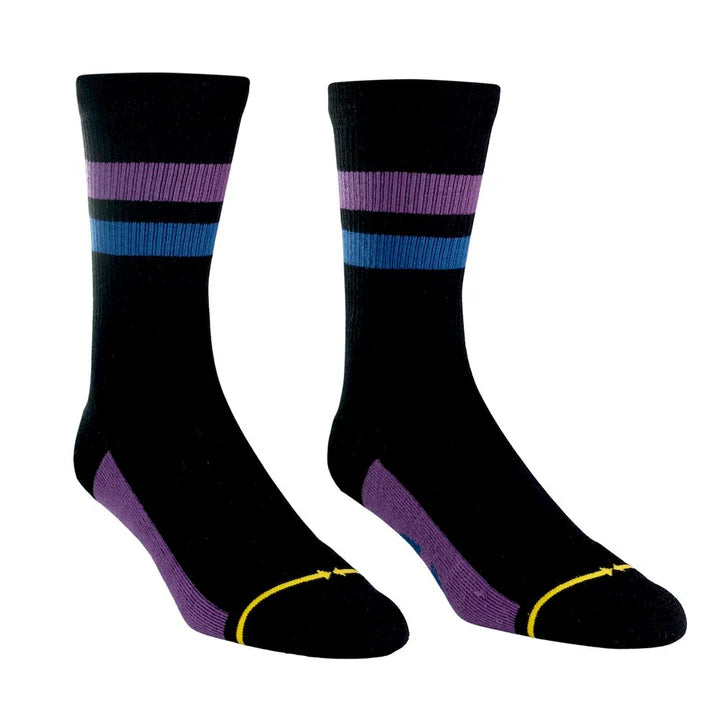 Merge4 Repreve Subtle Grape Black - Classic Crew Socks
