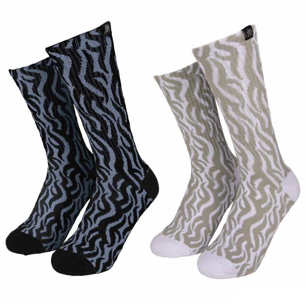 Santa Cruz Dressen Tribal Socks 2 Pack | Black / White