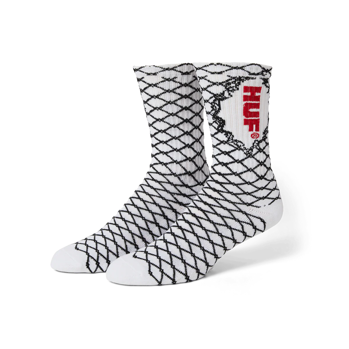 HUF Broken Fence Sock (White)