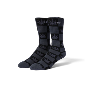 HUF Checkered Plantlife Socks - Black