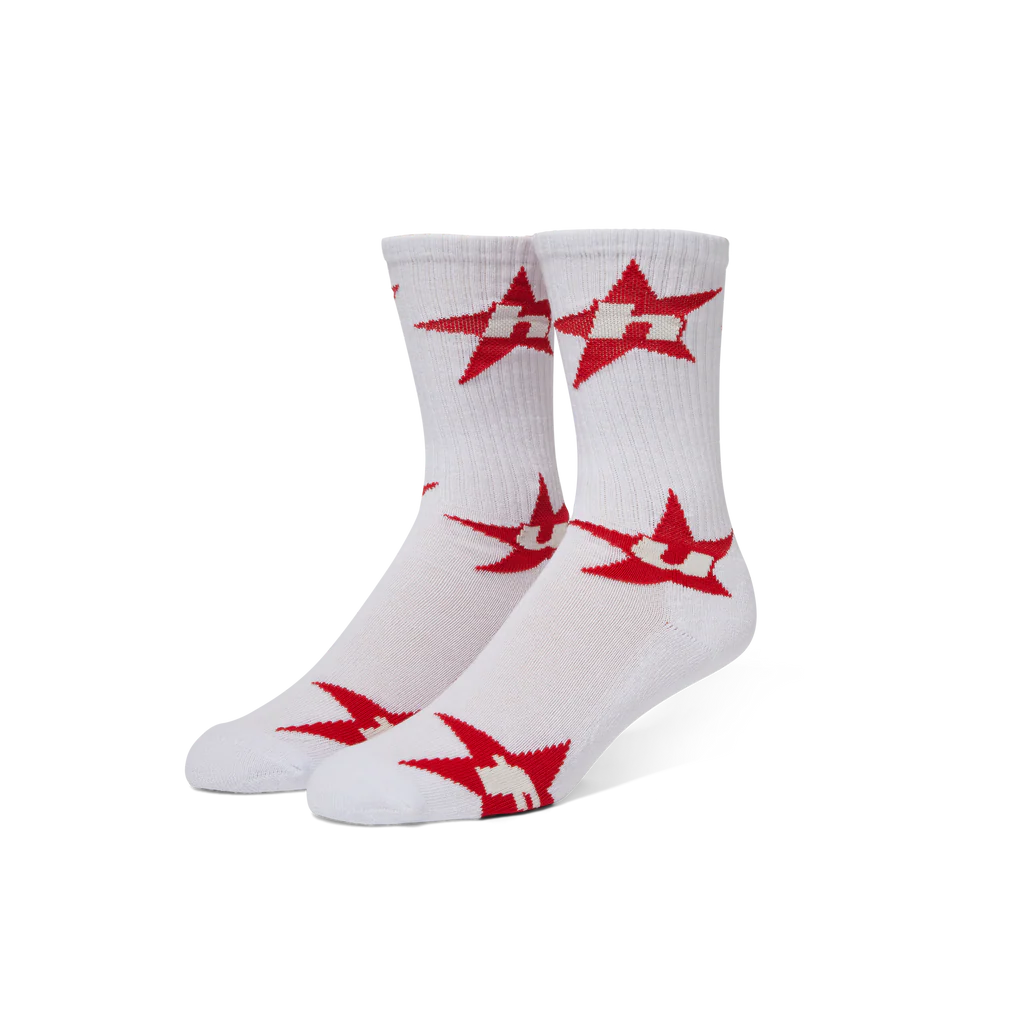 HUF Tri-Star Crew Sock (White)
